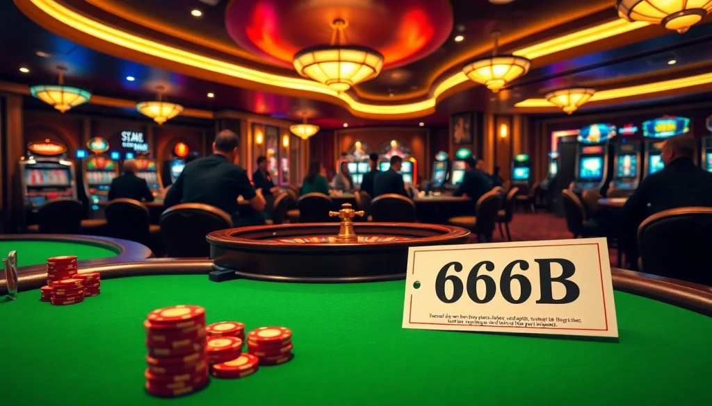 Players at an upscale casino table sharing excitement as they chase the 66B jackpot, showcasing vibrant poker chips and thrilling moments.